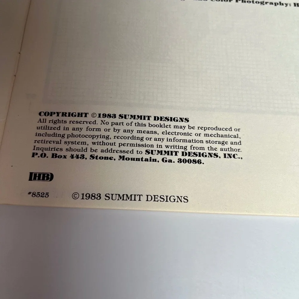 Mary Ellen Designs The Good Book Says Cross Stitch‎ Patterns 1983 Summit Designs
